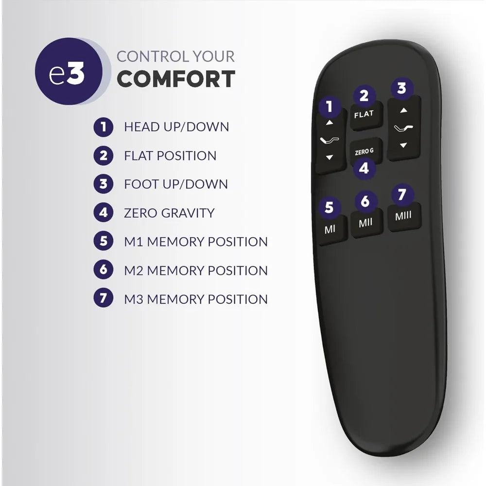 MKDK Adjustable Bed Base With Wireless Remote And Tilt