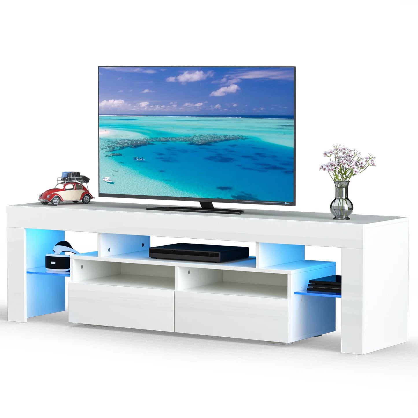 QiaoShiRen Modern TV Stand with Storage Drawers