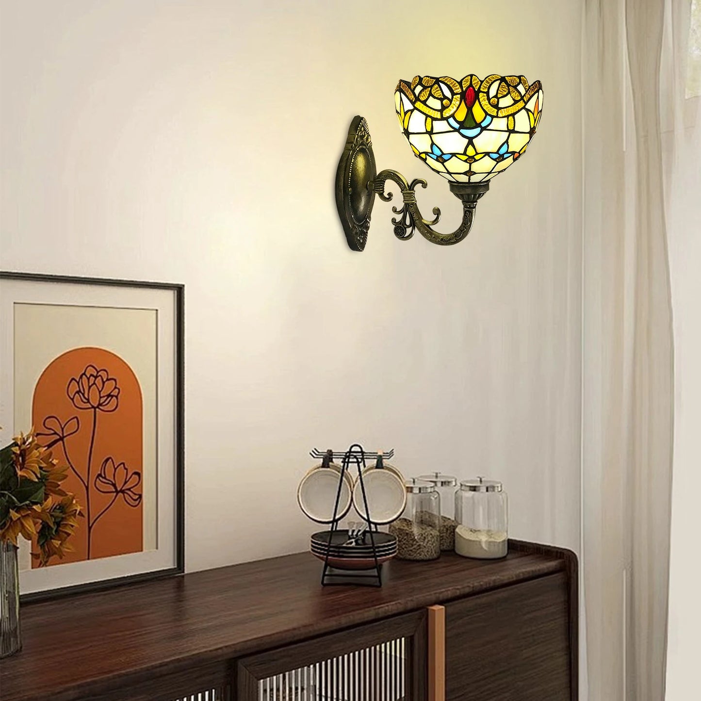 Indoor Vintage Dome Wall Lamp for Living Room Staircase