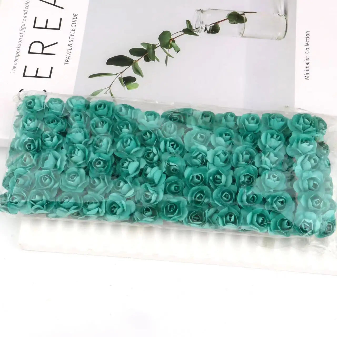 Artificial Paper Rose Bouquet For Scrapbooking And Wedding Decor