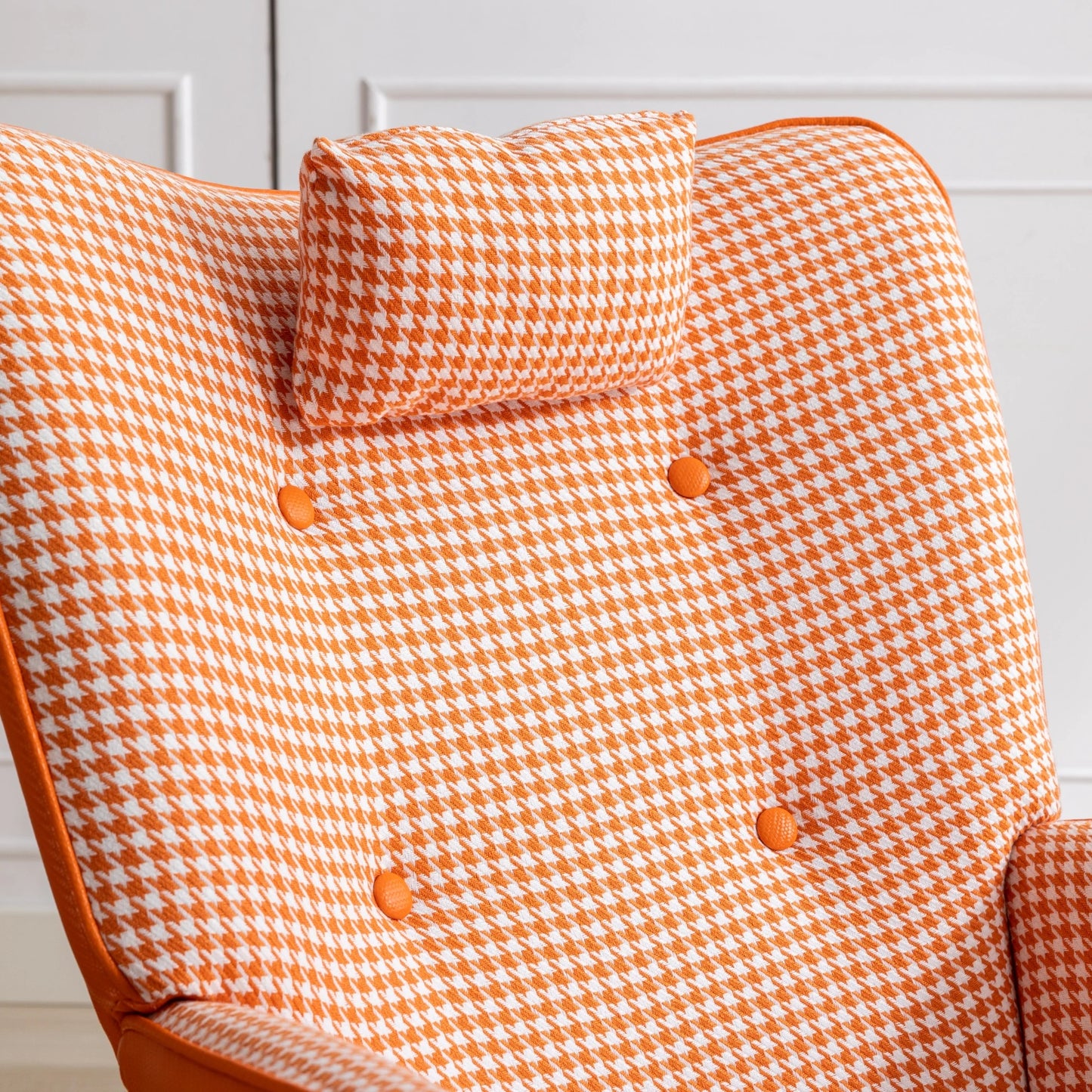 35.5 Inch Modern Nursery Rocking Glider Chair With High Backrest For Home