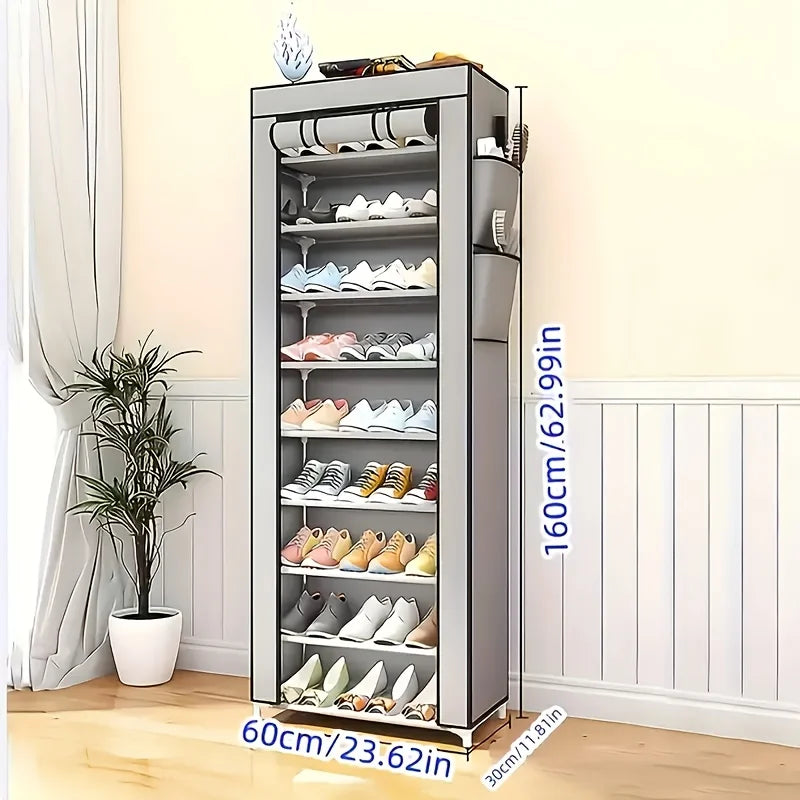 General Use Shoe Rack Holds 18 To 22 Pairs Space Saving