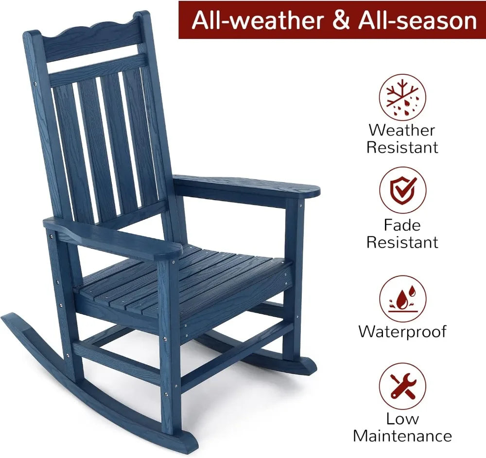 All Weather Outdoor Rocking Chair Backyard Patio Porch Garden