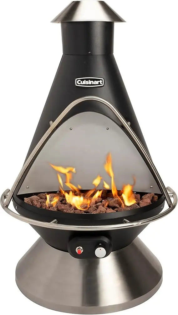 Cuisinart Propane Chiminea Fire Pit 40,000 BTU Outdoor Heater
