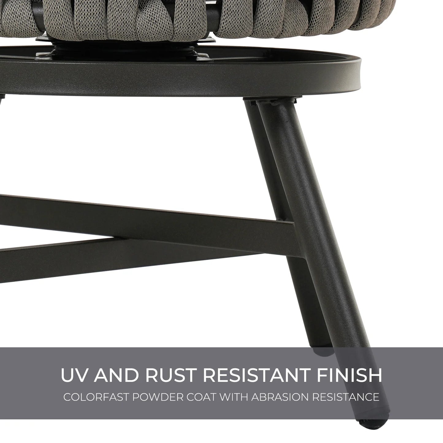 Grand Patio Swivel Rope Wicker Chairs Set Of 2 Outdoor