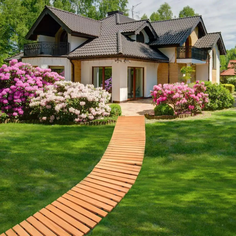 Wooden Garden Pathway Roll Out Walkway For Lawn Patio Backyard