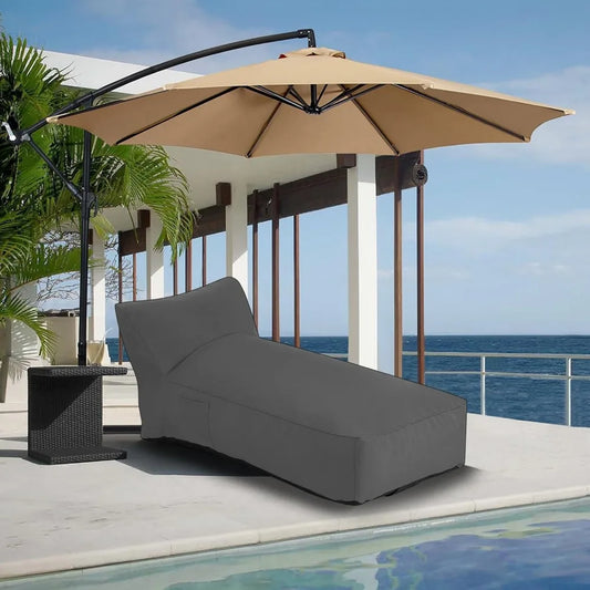MKDK Outdoor Chaise Lounge Reclining Waterproof Sunbed