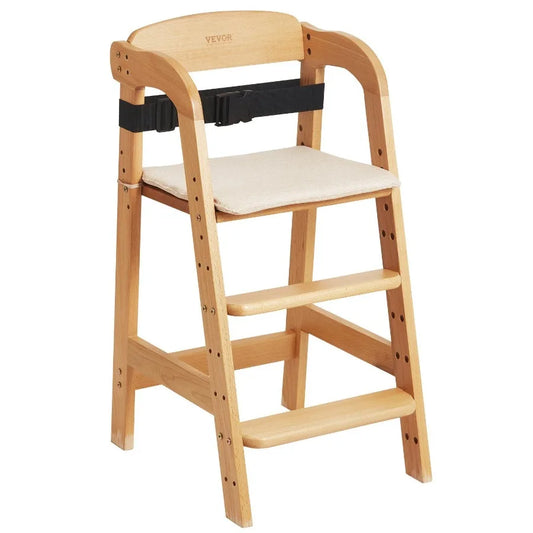 Hign-concerned Wooden High Chair For Babies Toddlers
