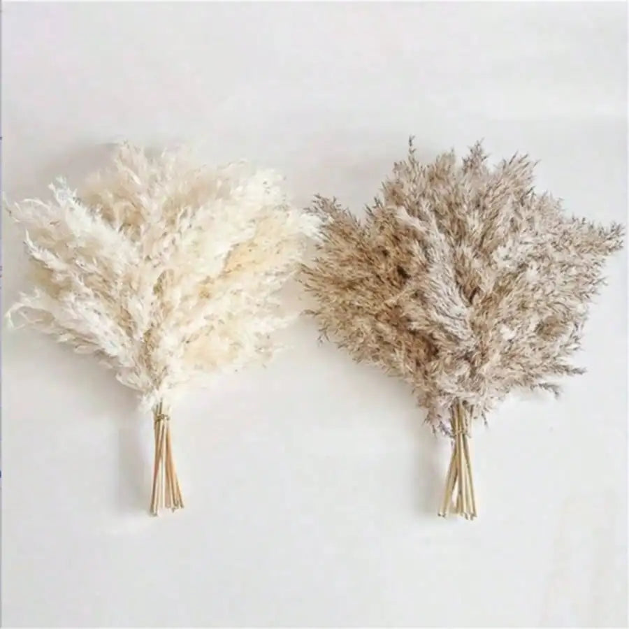 Bohemian White Faux Pampas Grass Decorative Reed Bouquet