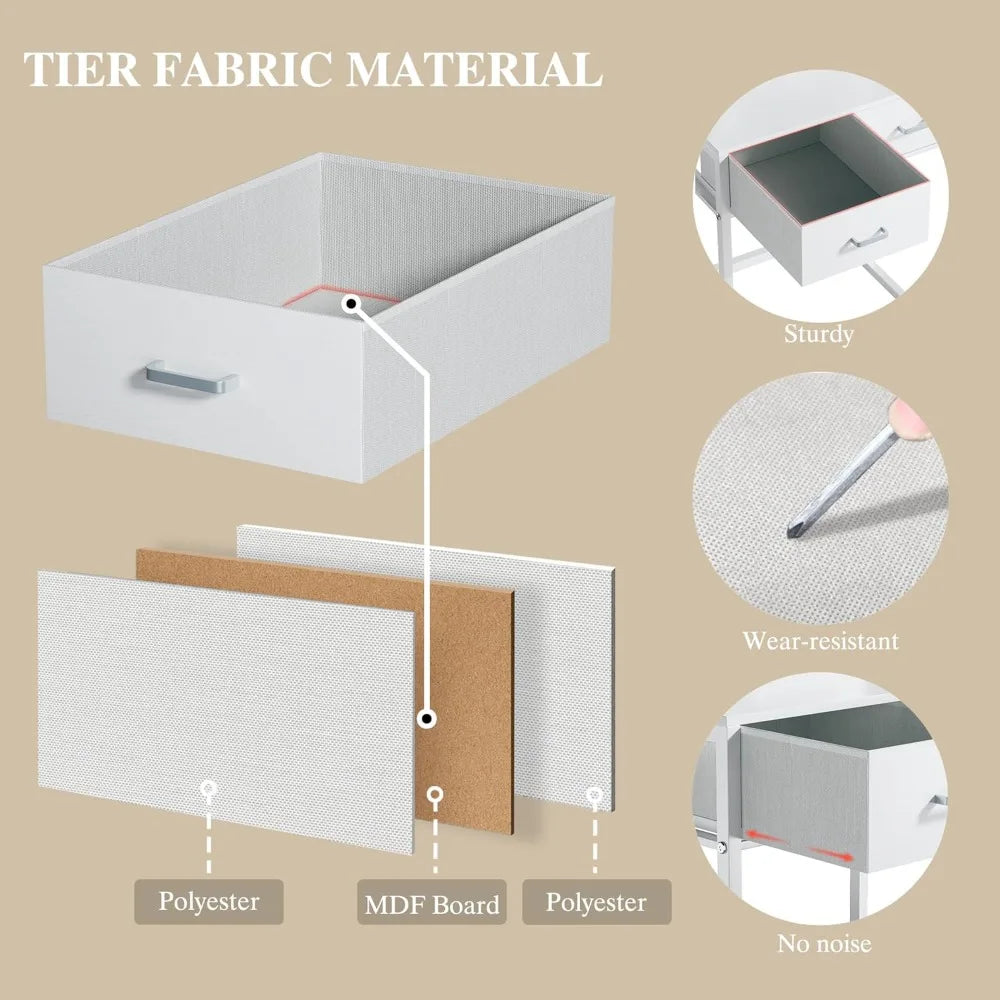 Makeup Vanity with Foldable Panel and Power Outlet