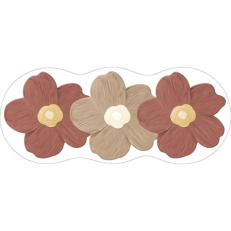 Facaishu Soft Fluffy Bedroom Floor Mat Flower Design Rug