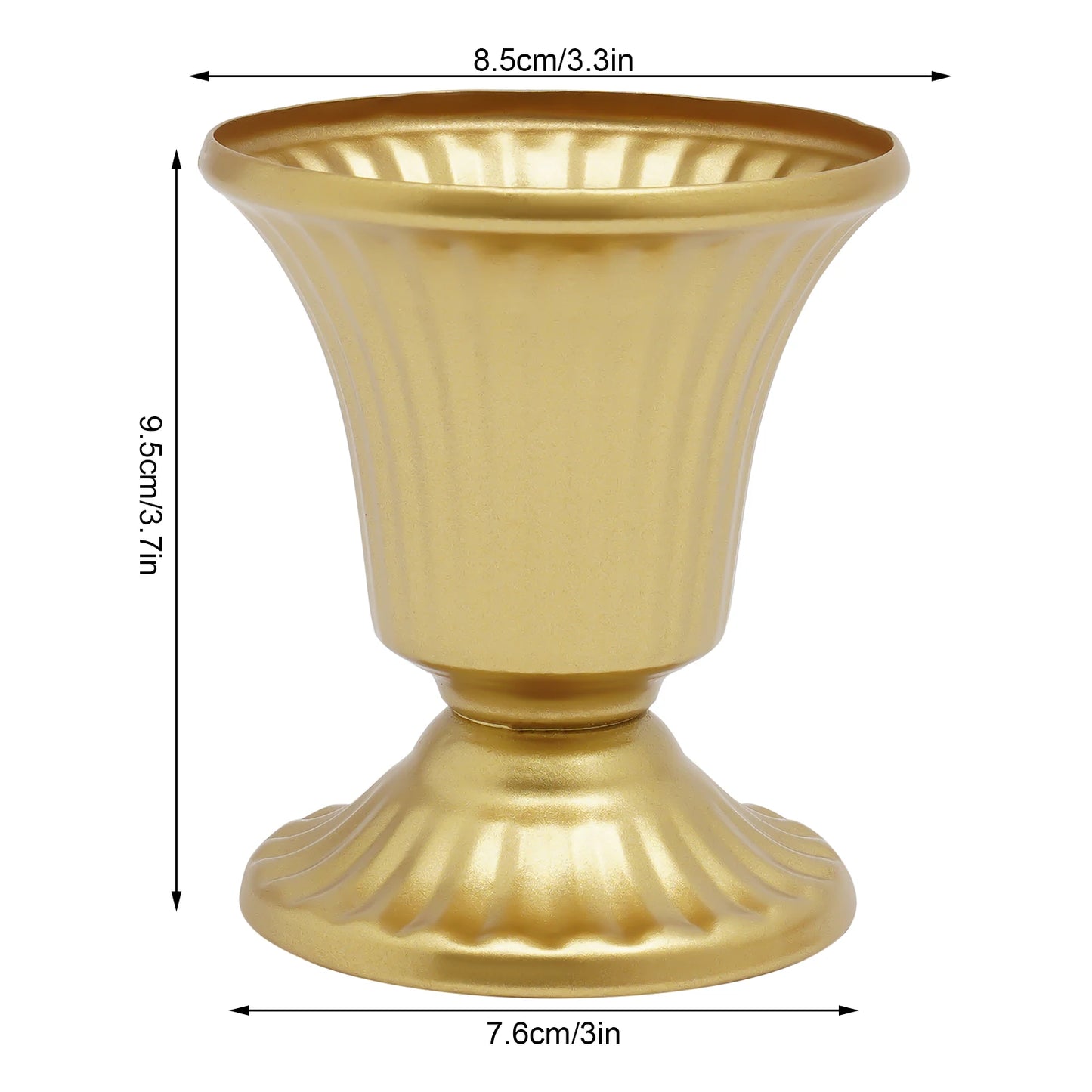Floral Centerpiece Vases 10 Piece Iron Trumpet Set