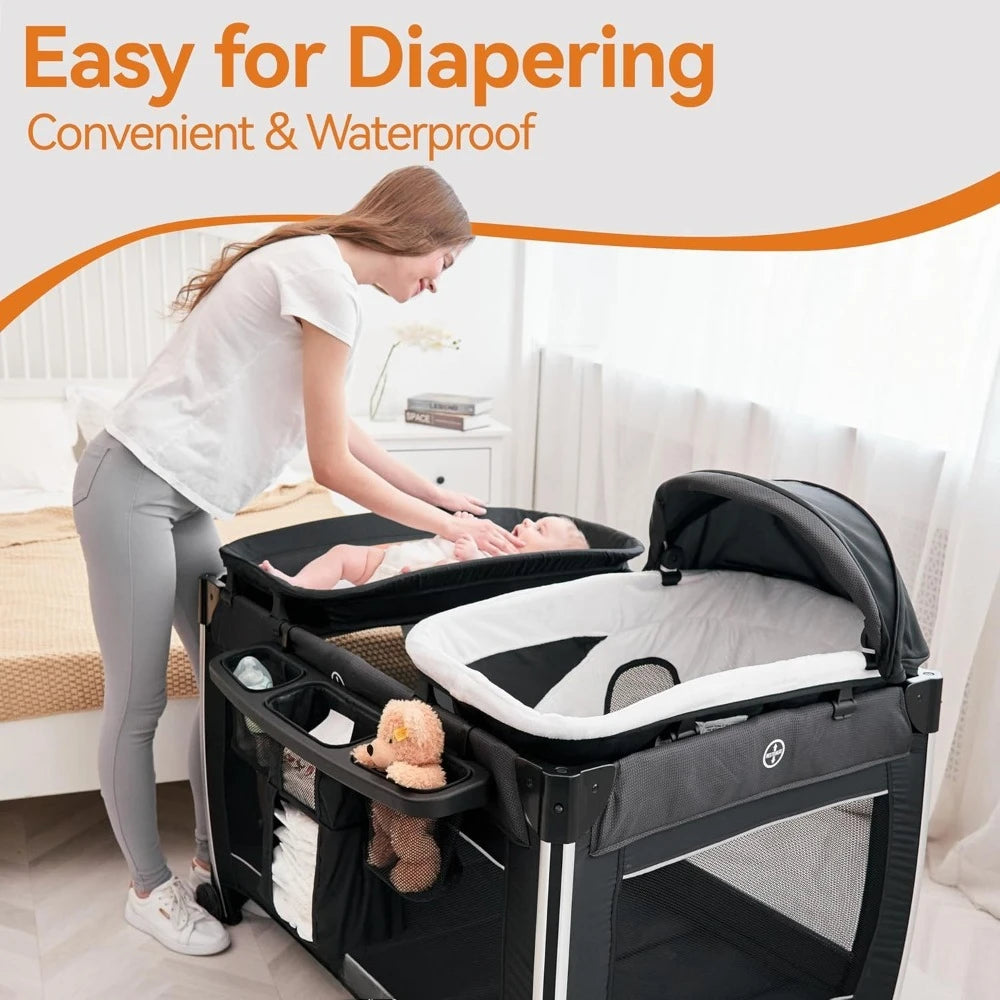 High Concerned 4 in 1 Portable Baby Crib Center