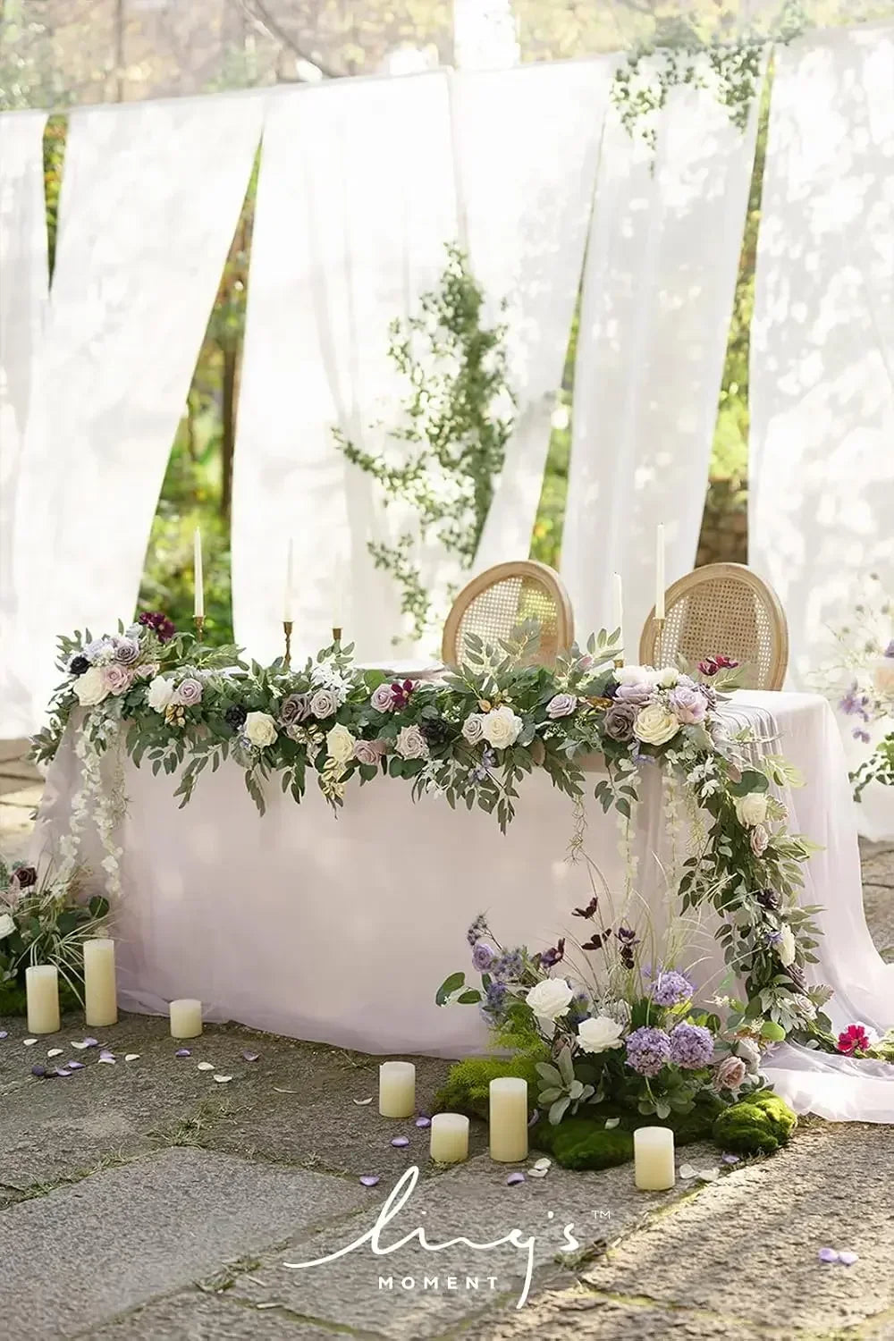 Artificial Flower Backdrop Garland For Wedding Arch Eucalyptus Rose