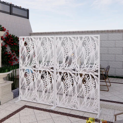 Metal Privacy Screen Leaf Design For Balcony And Garden