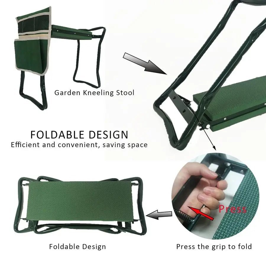 XMSJ Garden Kneeler And Seat With Large Tool Pouch