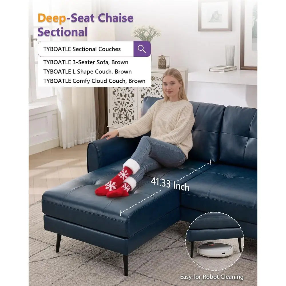 Faux Leather Manual Reclining Sofa With Cup Holders