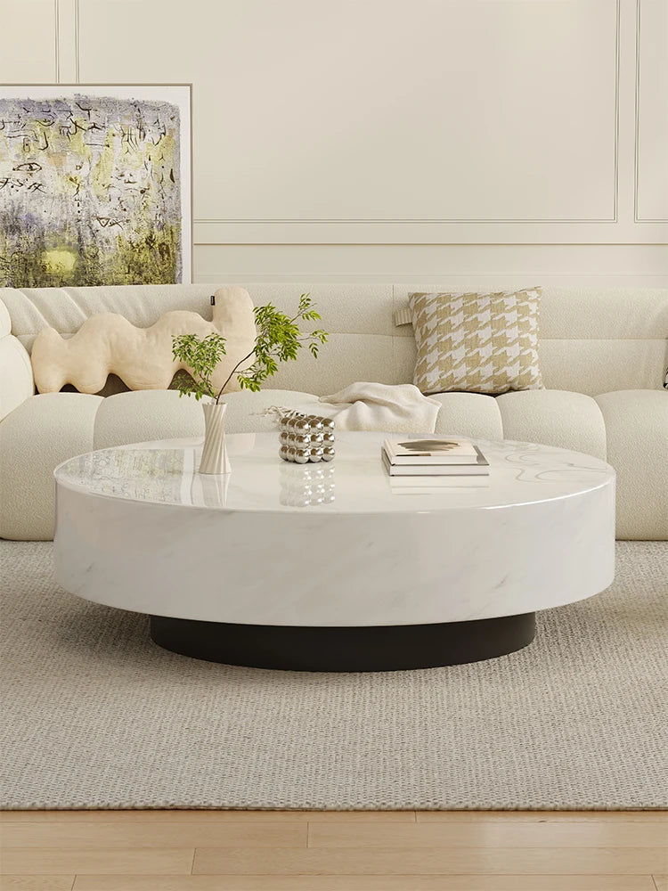 LIEI Round Marble Nesting Tables Set Minimalist Luxury