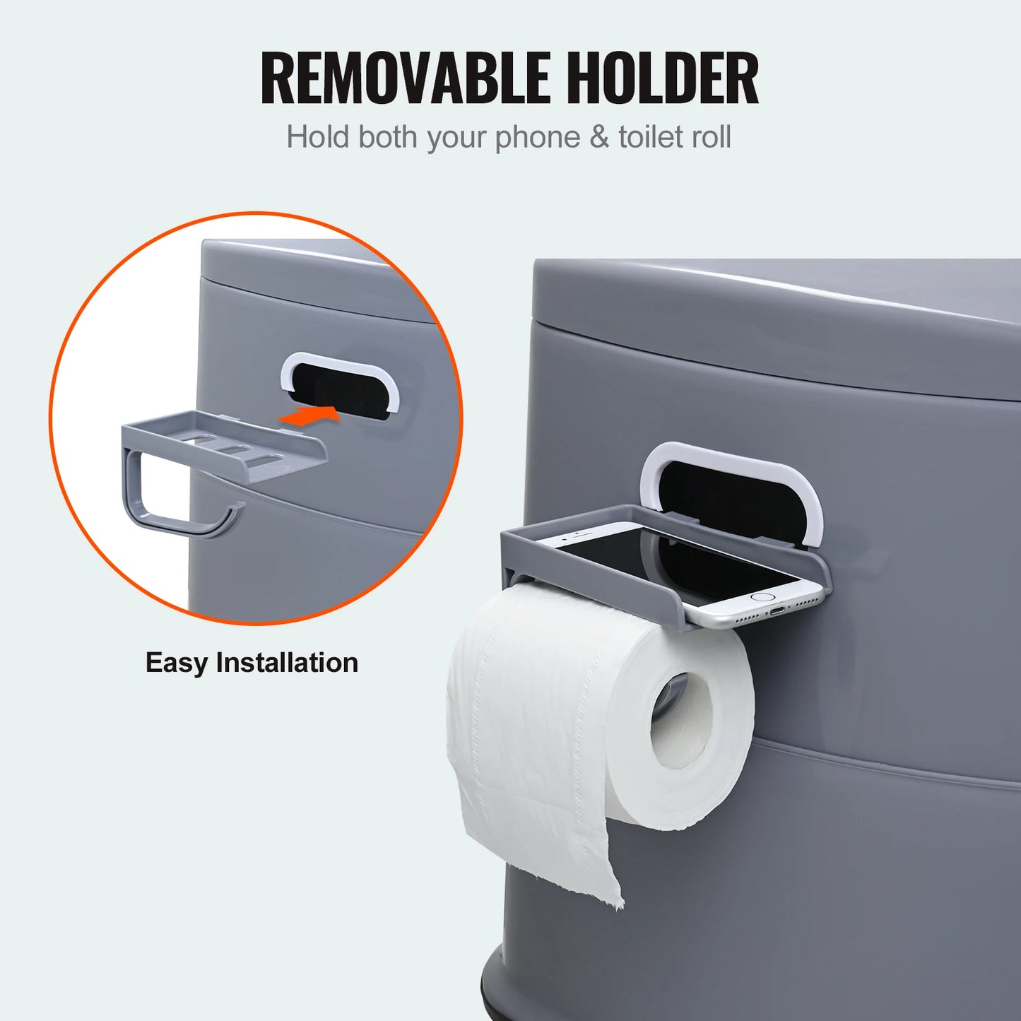 SucceBuy Portable Camping Toilet With 1.3G Detachable Inner Bucket