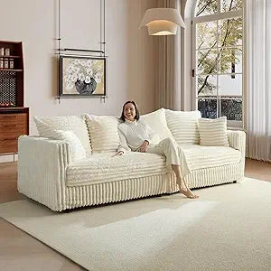 104.3 Inch Cloud Couch Modular Sectional Sofa with Plush Pillows and Memory Foam