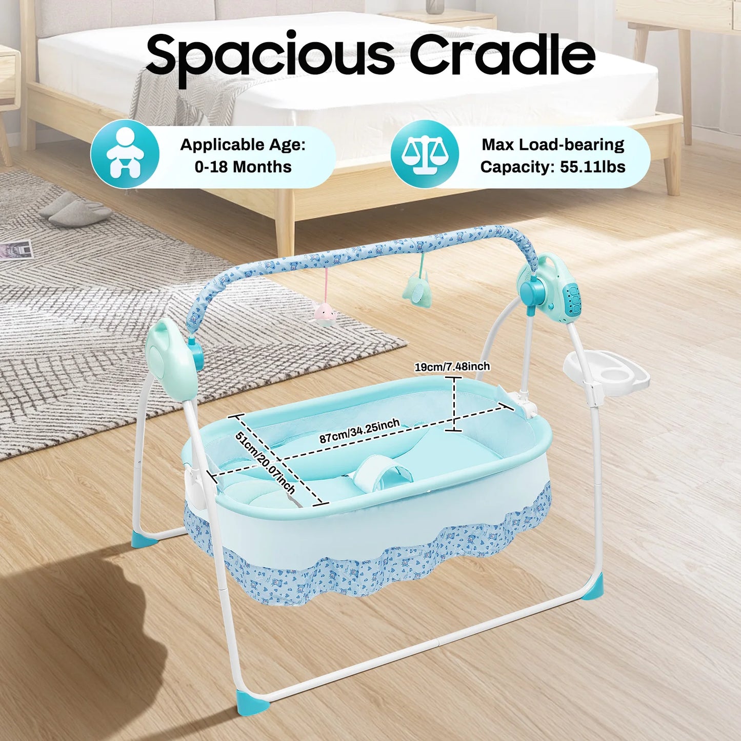 Devine In And Out Electric Baby Cradle Rocker Deluxe