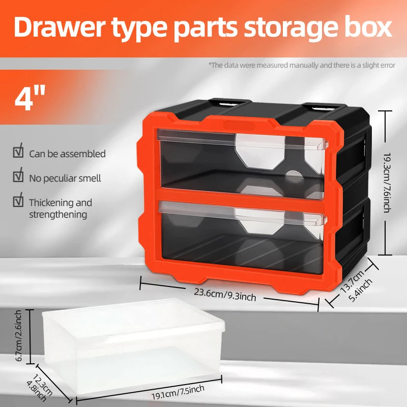 AIRAJ Multi-Grid Drawer Parts Box Wall-Mounted Screw Storage Solution