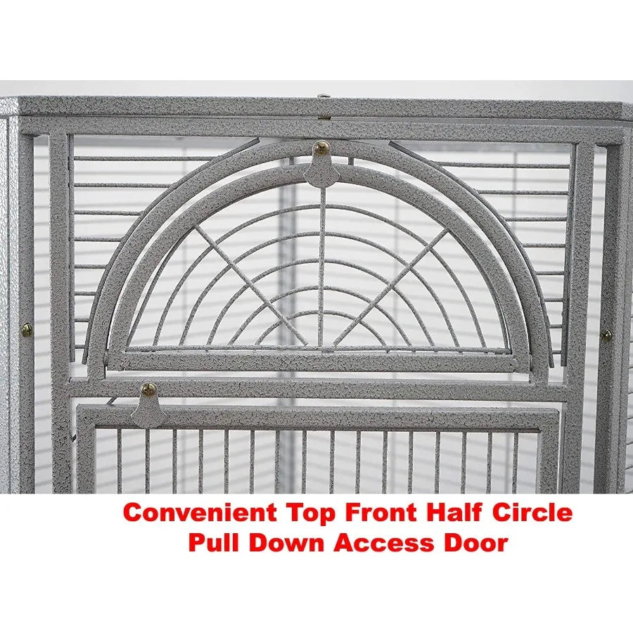 NONECN Stainless Steel Parrot Cage With Corner Flight