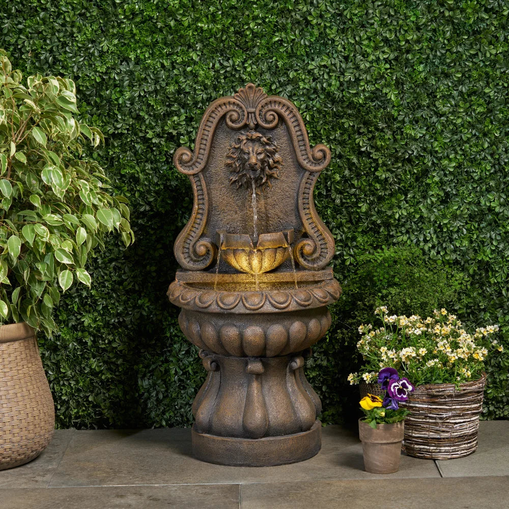 Olivia Weather Resistant Floor Fountain With Light
