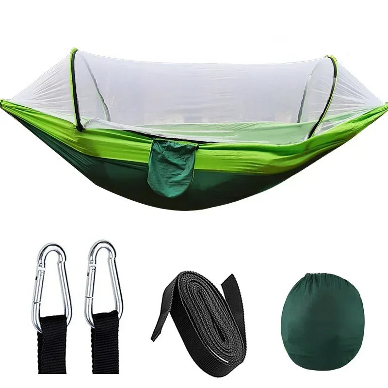 Outdoor Camping Hammock 2 Person With Mosquito Net Portable