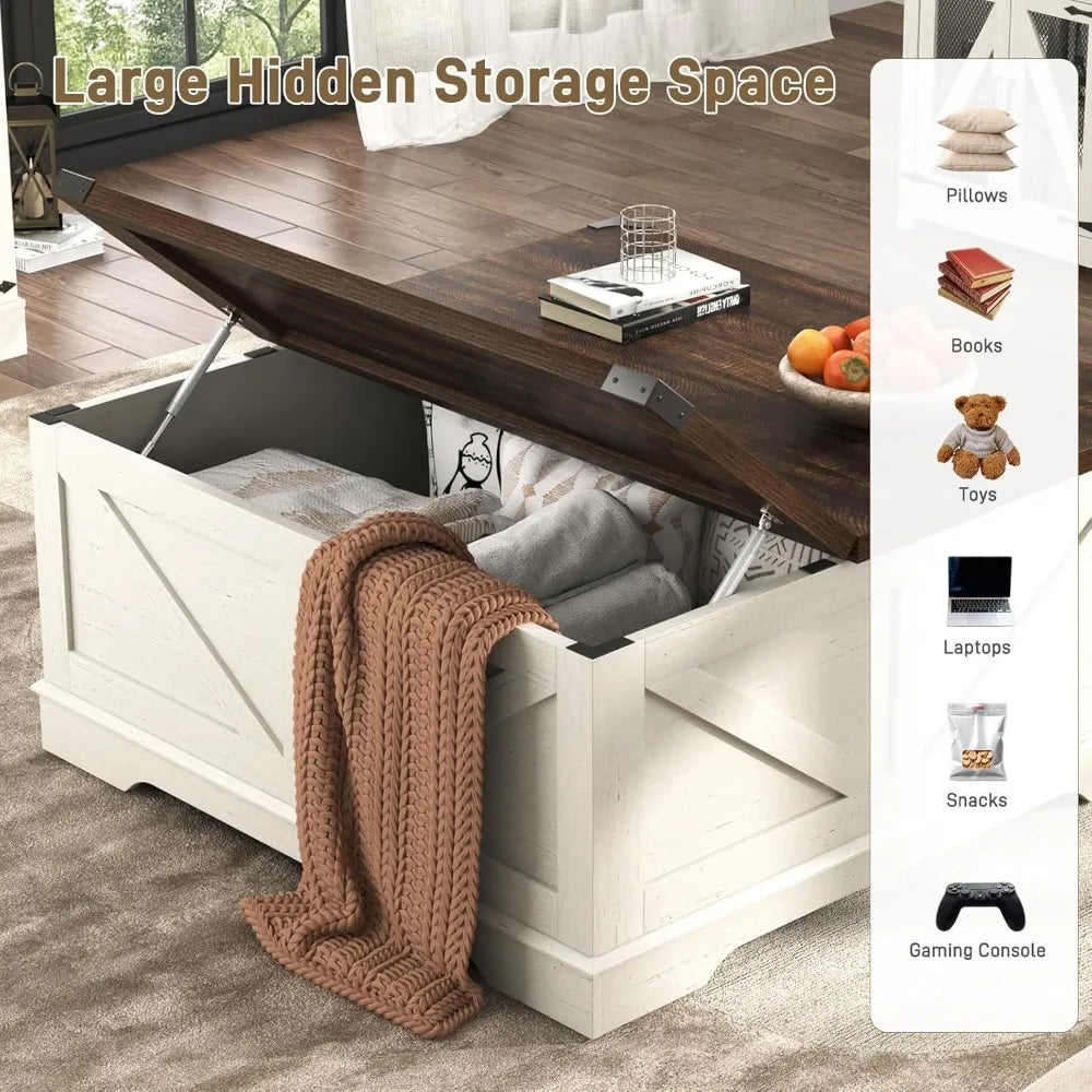 Lift Top Coffee Table With Power Outlets Hidden Storage