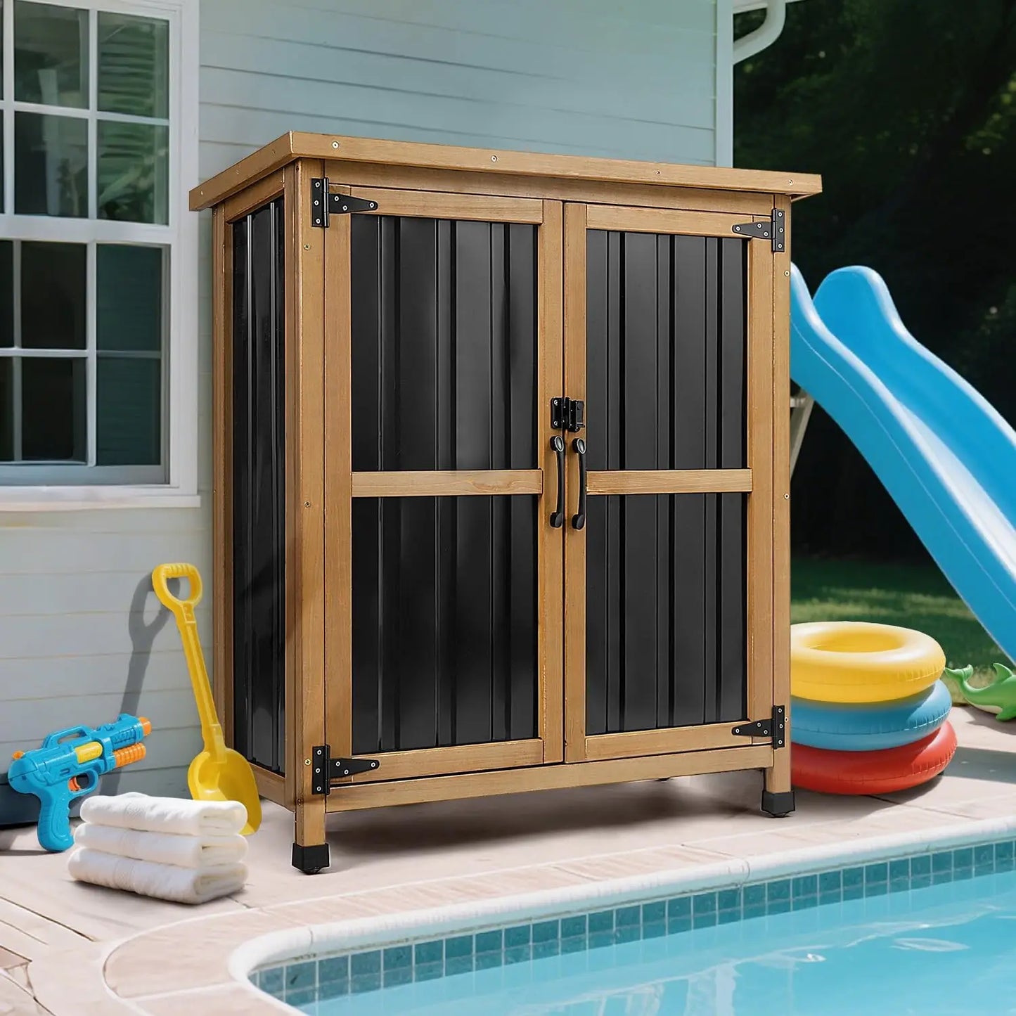 PetsCosset Outdoor Storage Shed And Garden Cabinet