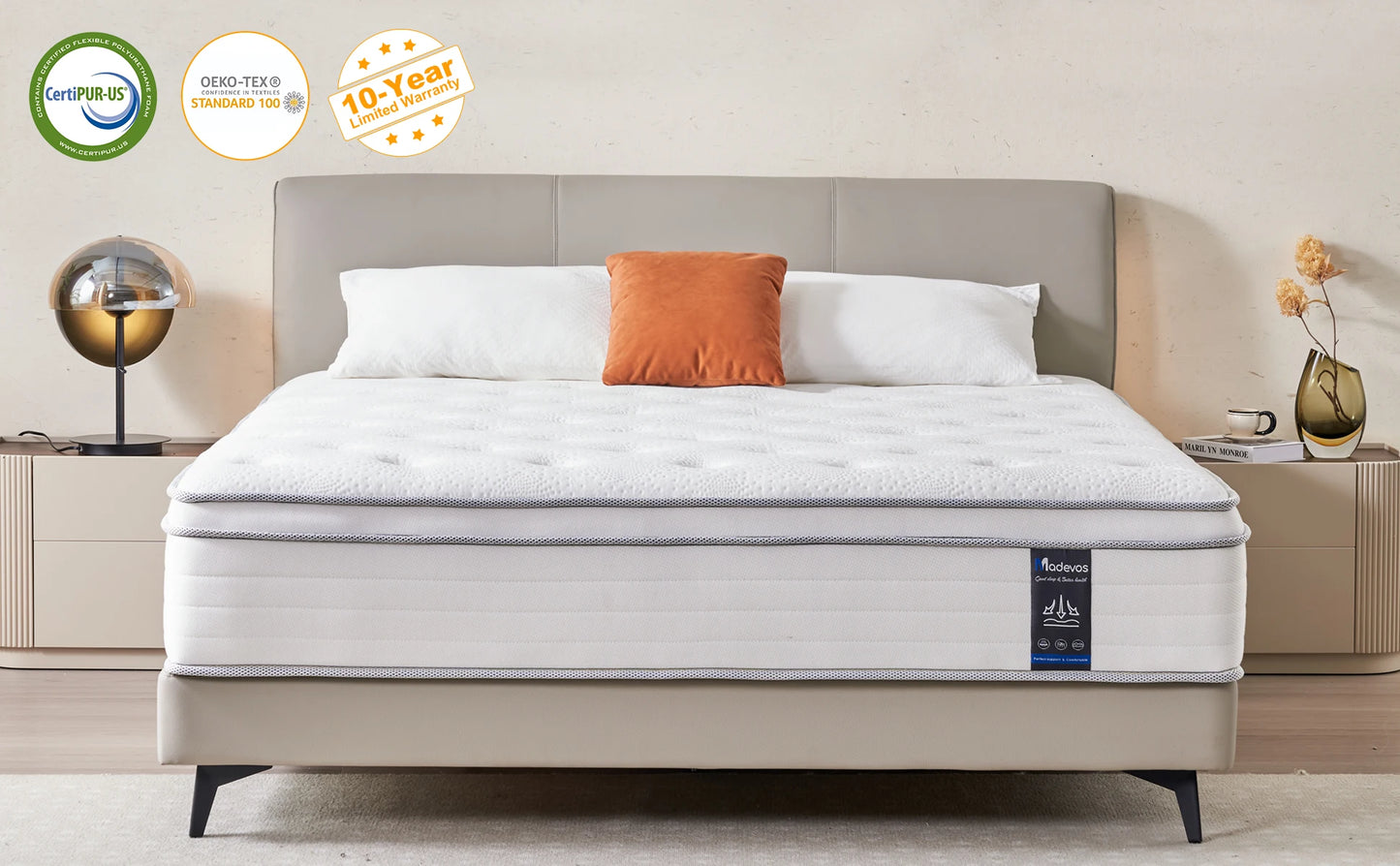 Madevos Hybrid Mattress In A Box With Pocket Spring
