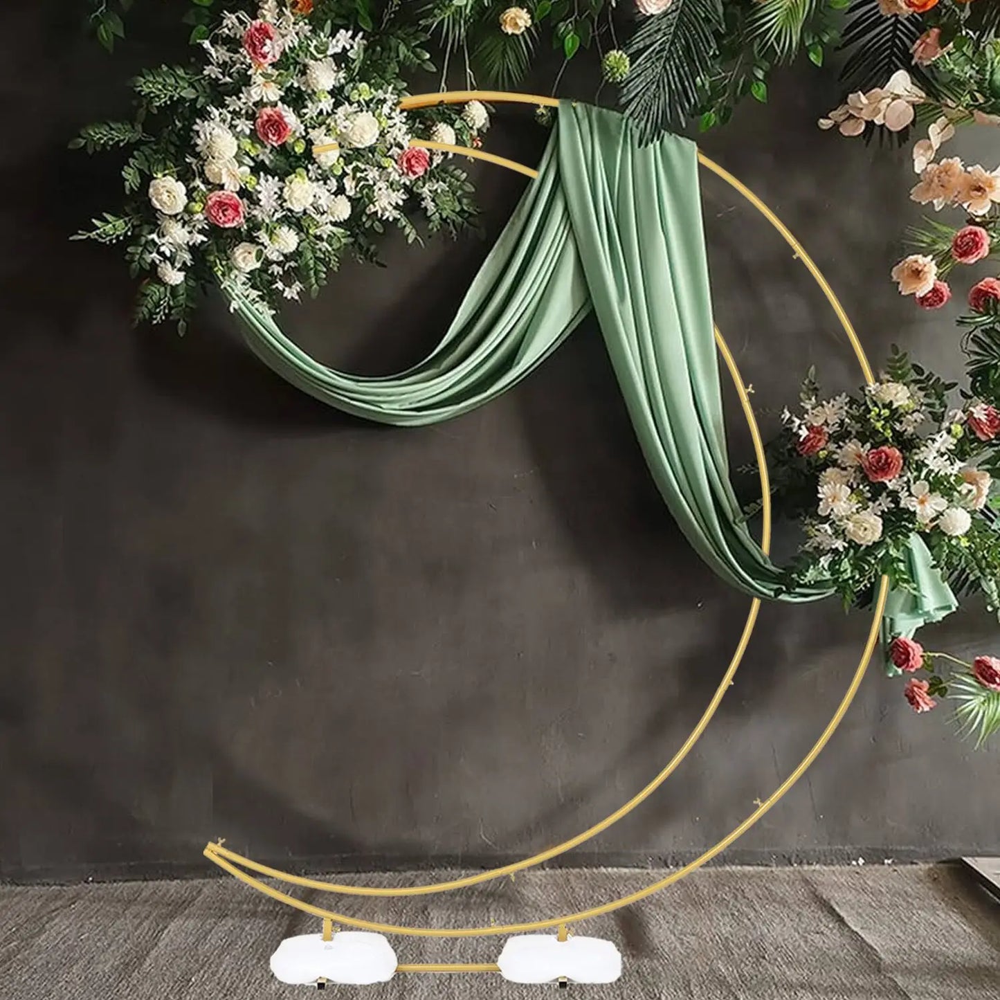 Guangdong Premium Alloy Balloon Arch Stand Curved Wedding BackdropDecorationSuite