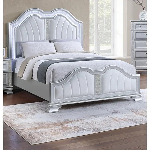 Contemporary Modern Bedroom Bed With Built In USB Charging
