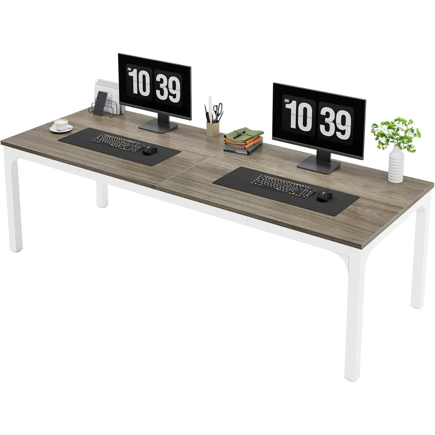 Little Tree Two Person Desk for Home Office Workspace