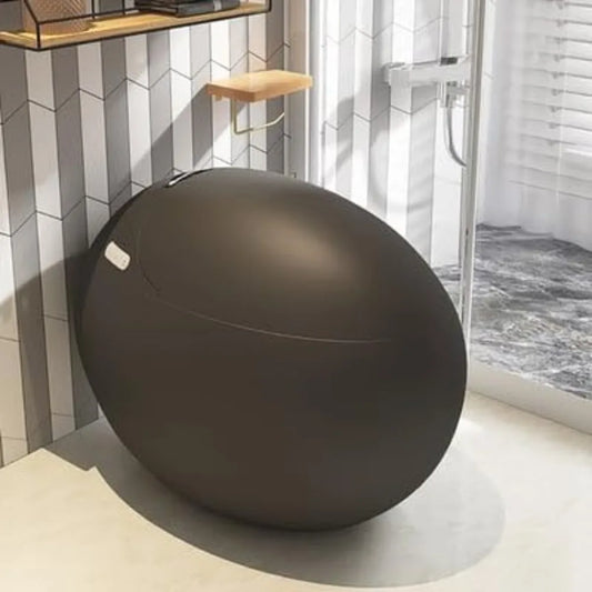 Modern Egg Shaped Smart Toilet with Heated Seat and Remote Control Features