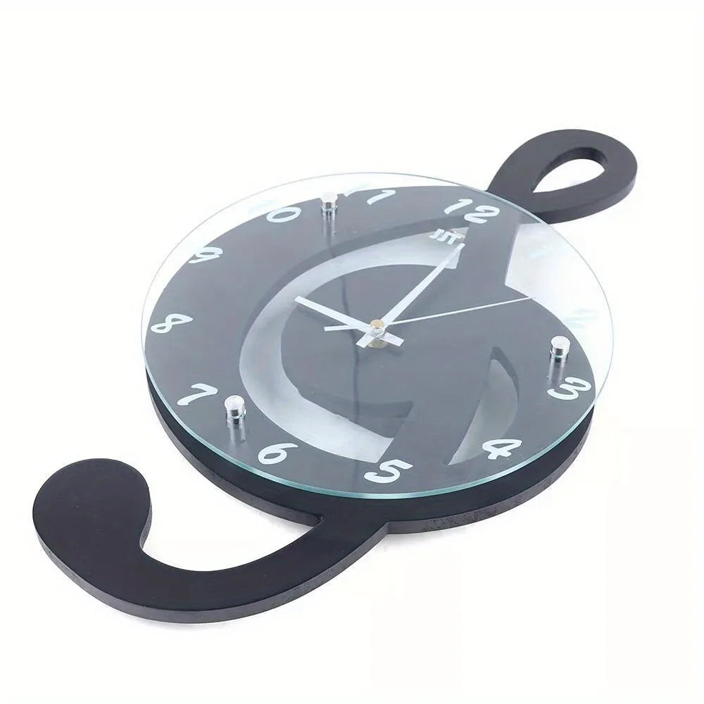 Hign Concerned Silent Sweep Musical Note Wall Clock