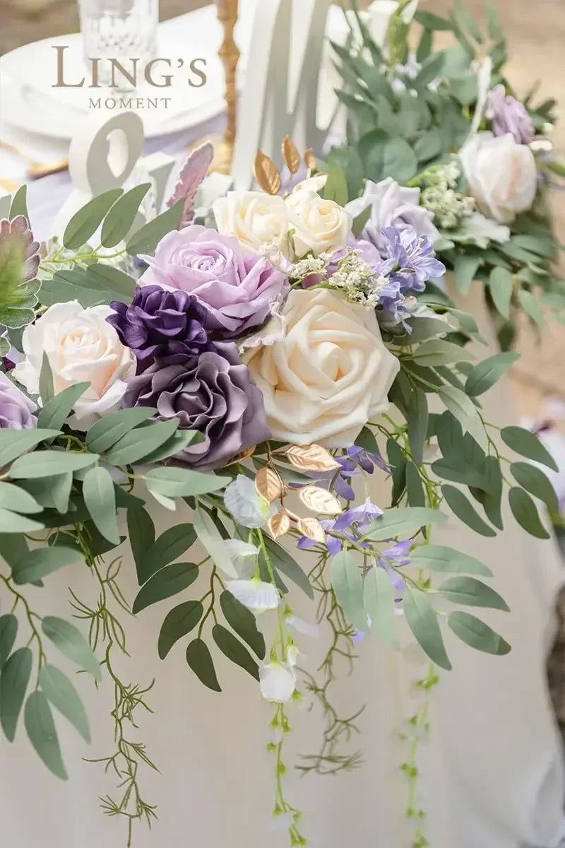 Artificial Flower Backdrop Garland For Wedding Arch Eucalyptus Rose