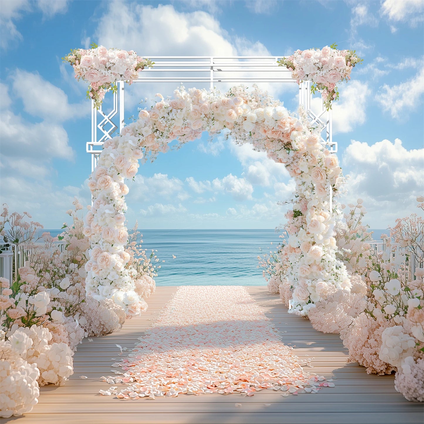 Modern Wedding Arch Backdrop Stand For Garden Ceremony And Photos