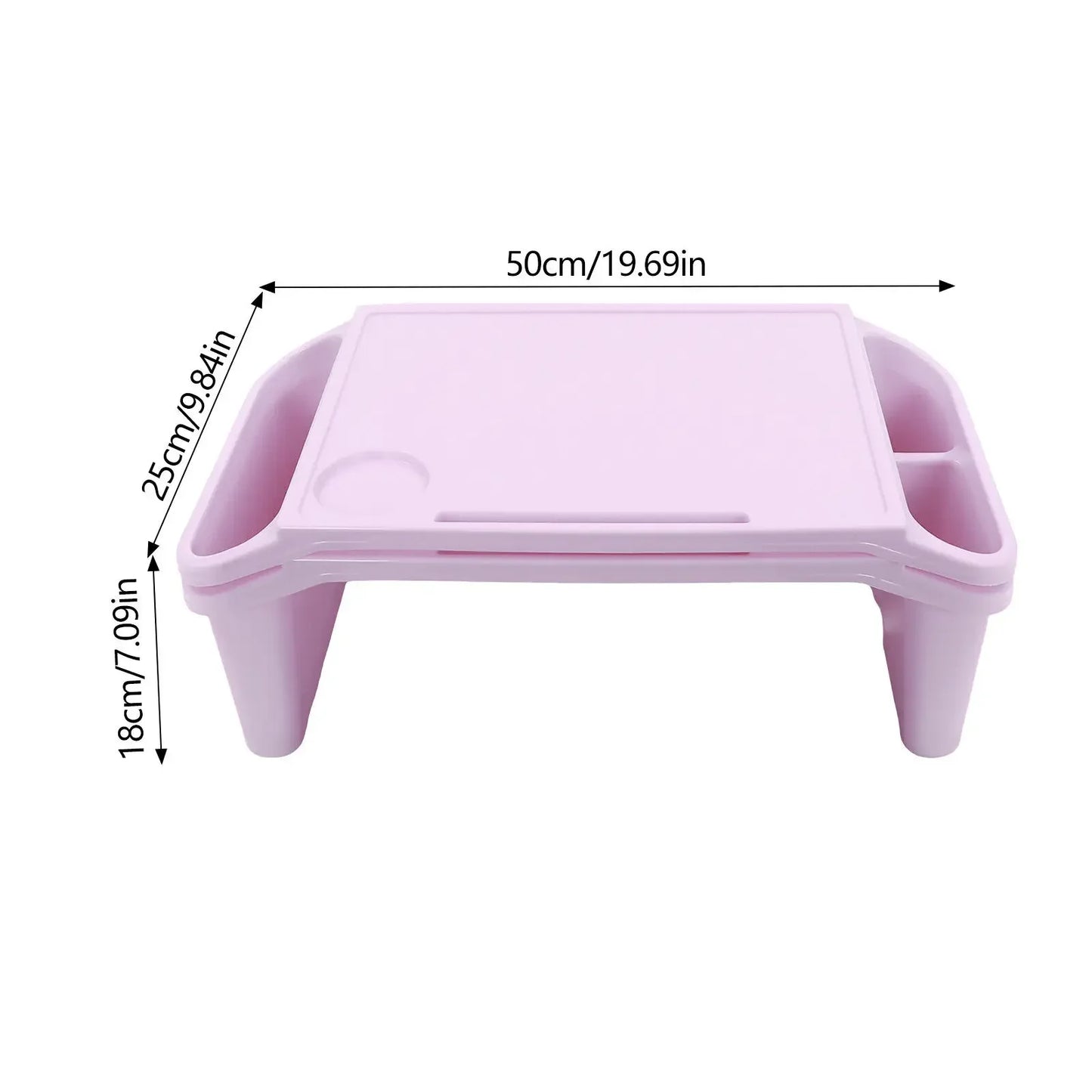 Hign-concerned 6 Pack Kids Lap Desk Trays Durable PP Plastic With Side Slots For Study And Play