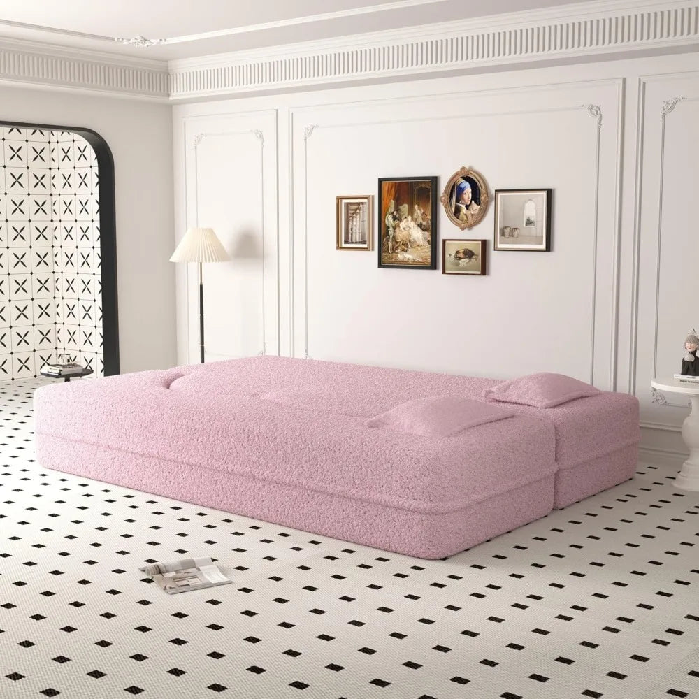 EAJNFAJK Convertible Folding Sofa Bed Memory Foam Sleeper