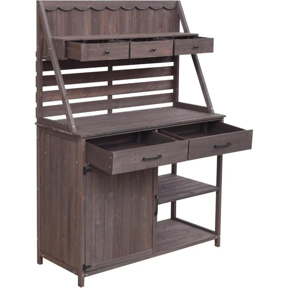 Think 30 Potting Bench With 5 Drawer Garden Workstation
