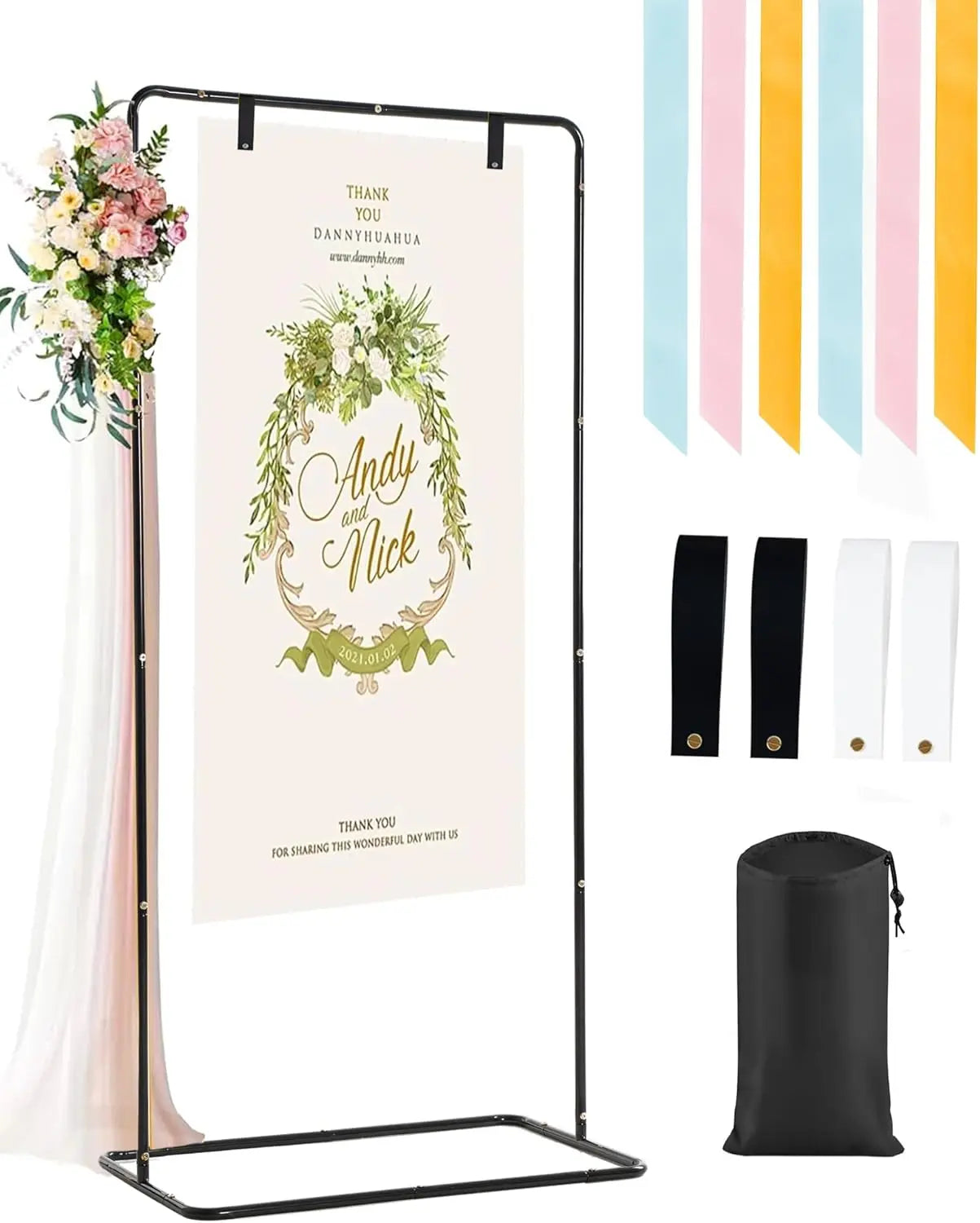 Hign-concerned Superpremium Wedding Welcome Sign Display Stand Durable Exhibition