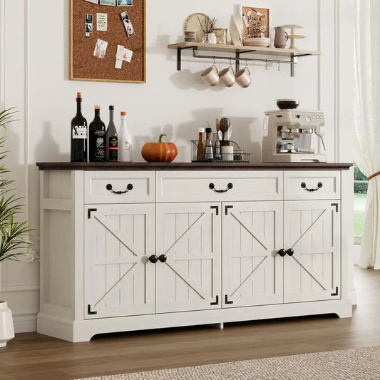 Plastic Buffet Cabinet Offering Versatile Storage For Kitchen Spaces