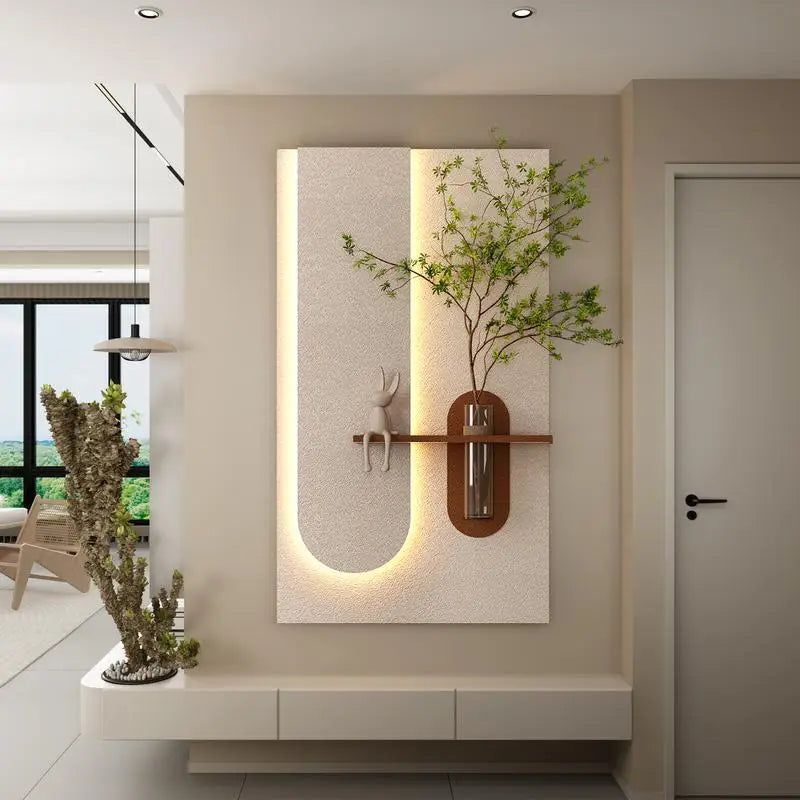 Adjustable LED Wall Decor With Remote And Rabbit Sculpture