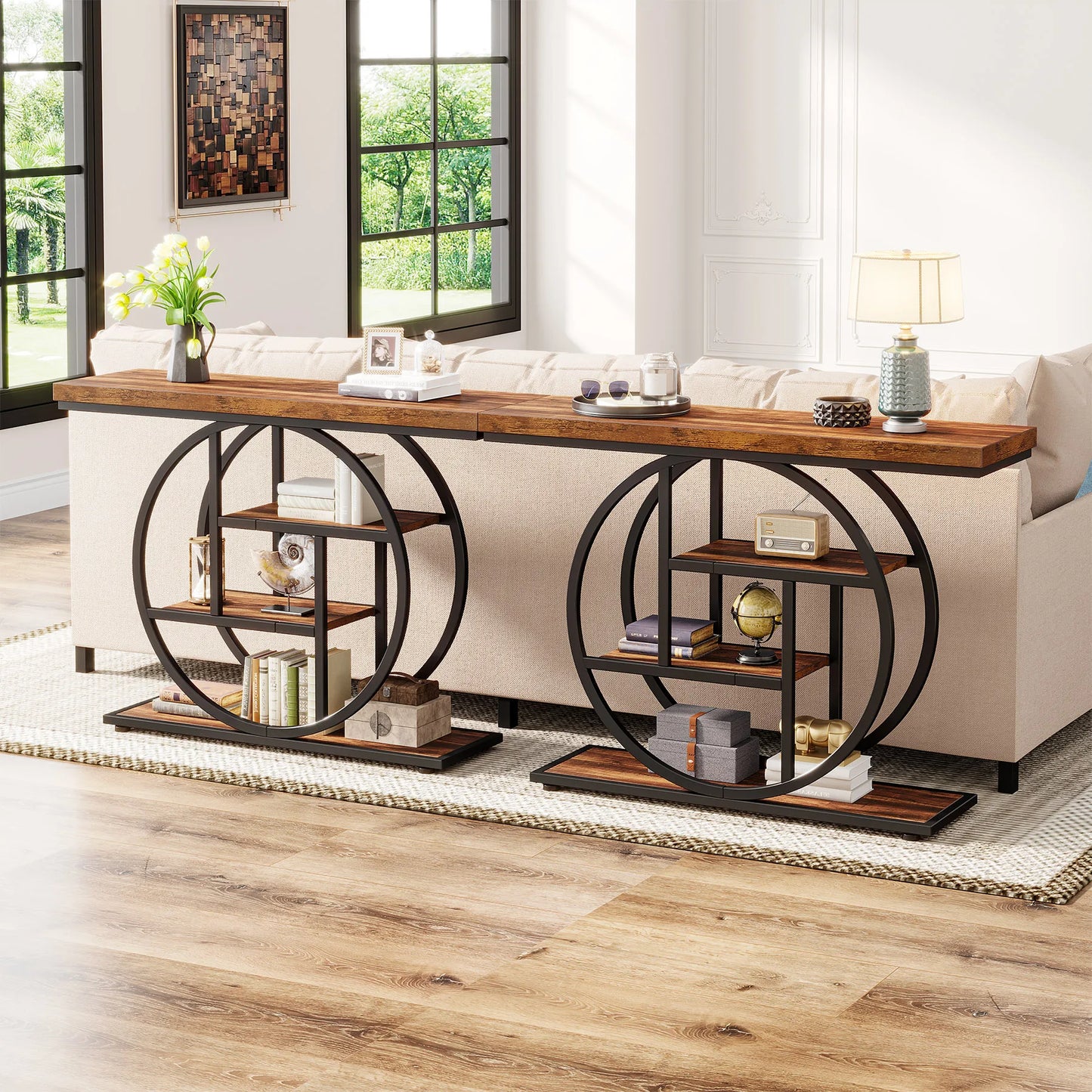 Tribesigns Console Table 4 Tier Entryway Sofa Table