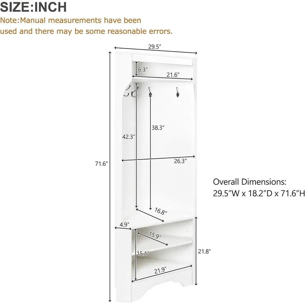 Hall Tree Featuring Four Hooks And Coat Rack Storage
