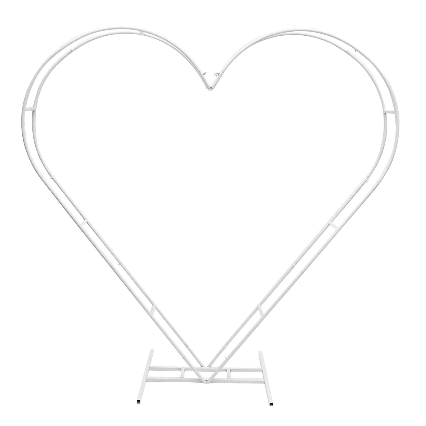 Heart Wedding Arch Metal Backdrop and Balloon Stand for Outdoor Ceremony