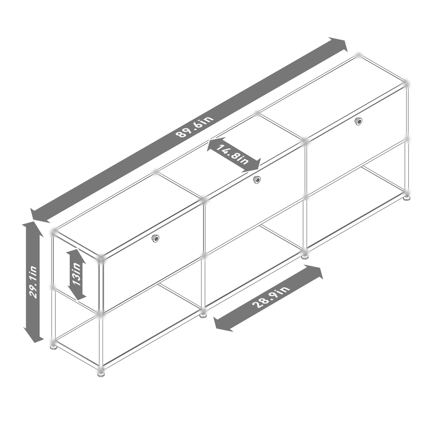 Stainless Steel Storage Cabinet For Living Room And Office