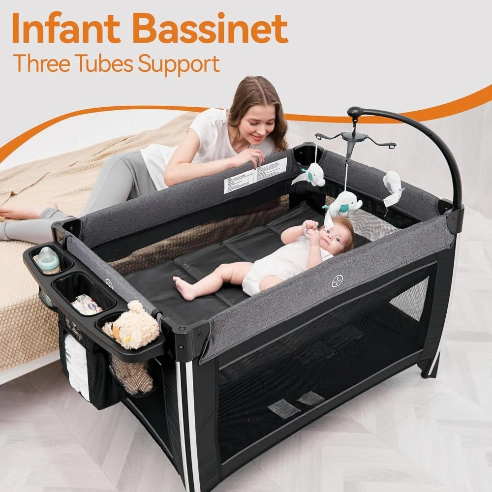 High Concerned 4 in 1 Portable Baby Crib Center